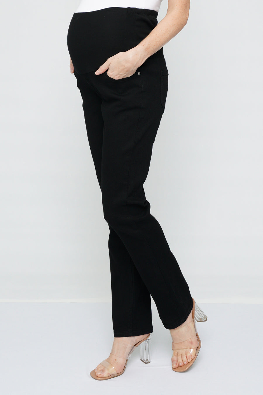 Maternity Full Panel Straight Leg Jeans