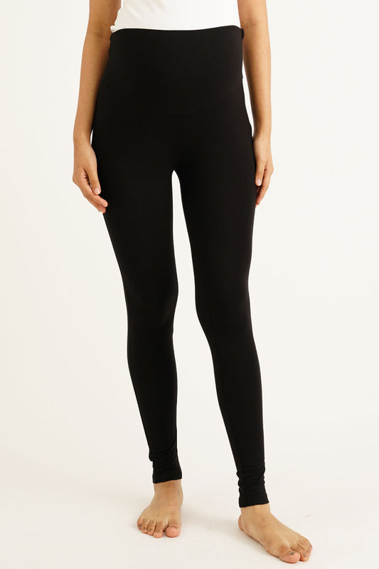 Black Full Panel Maternity Leggings