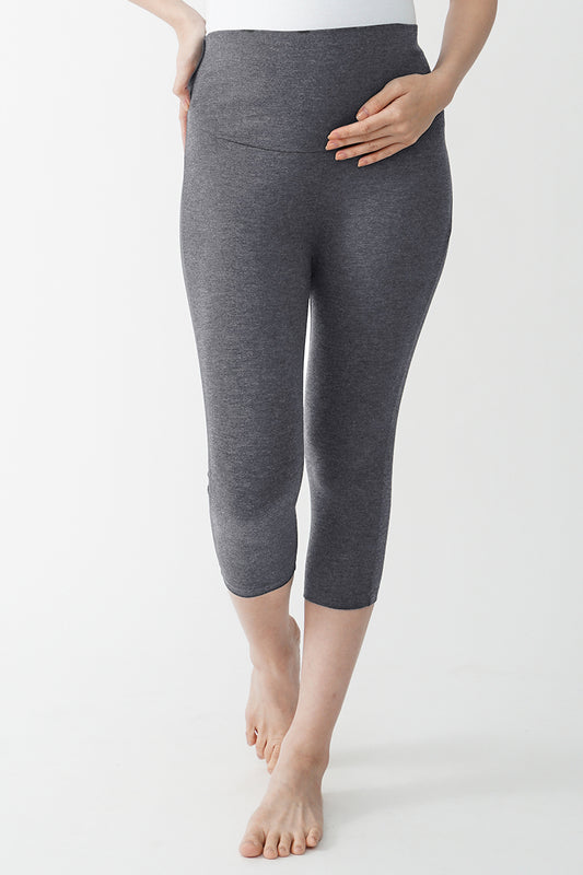 Full Panel Cropped Maternity Leggings