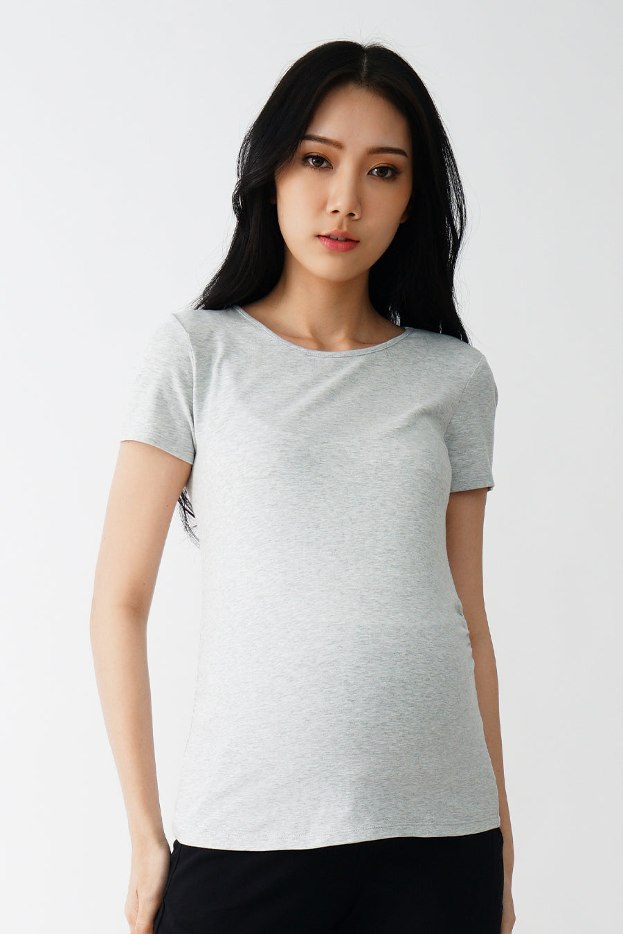 Perfect Fit S/S R-Neck Maternity Top