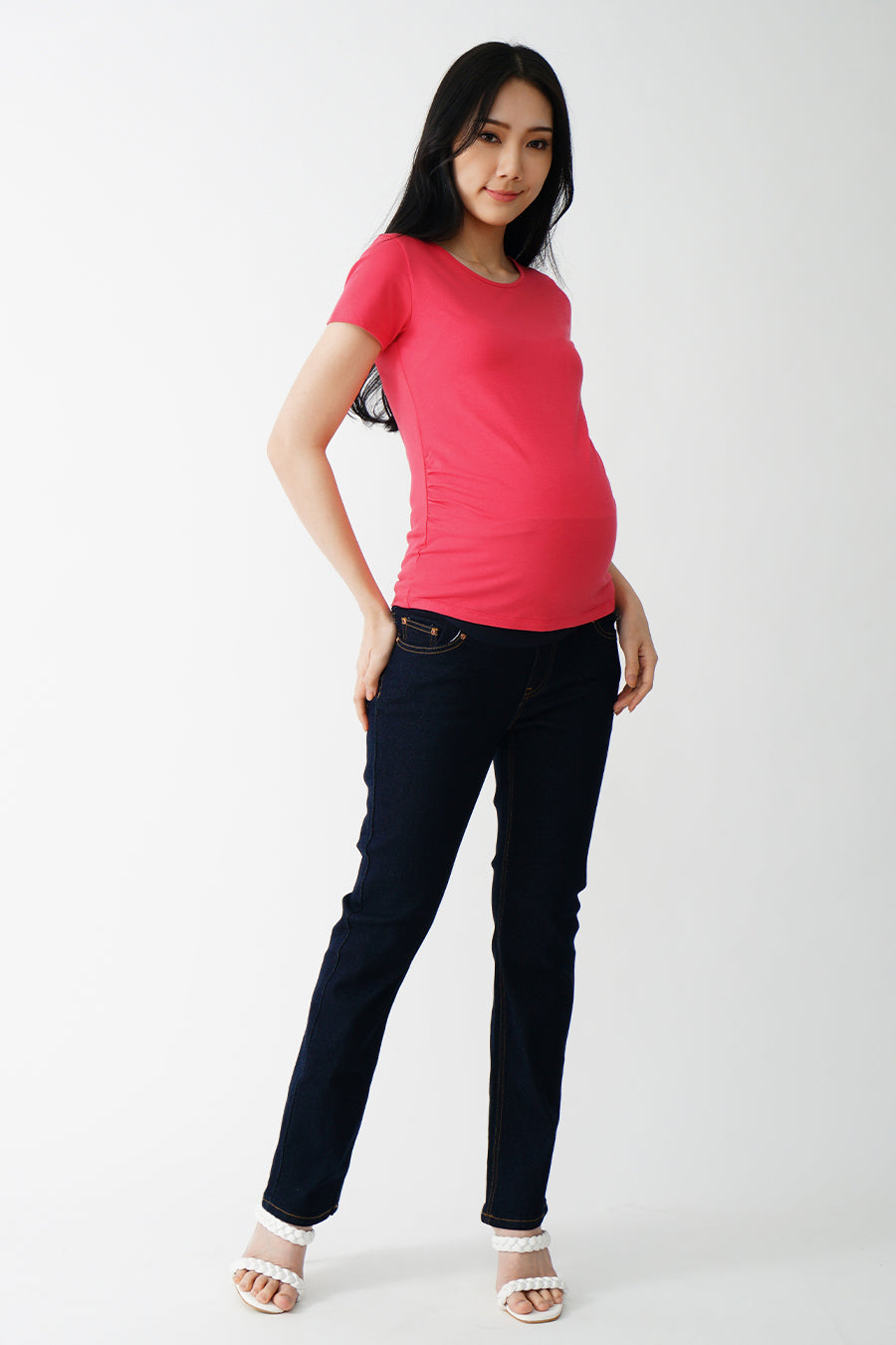 Perfect Fit S/S R-Neck Maternity Top