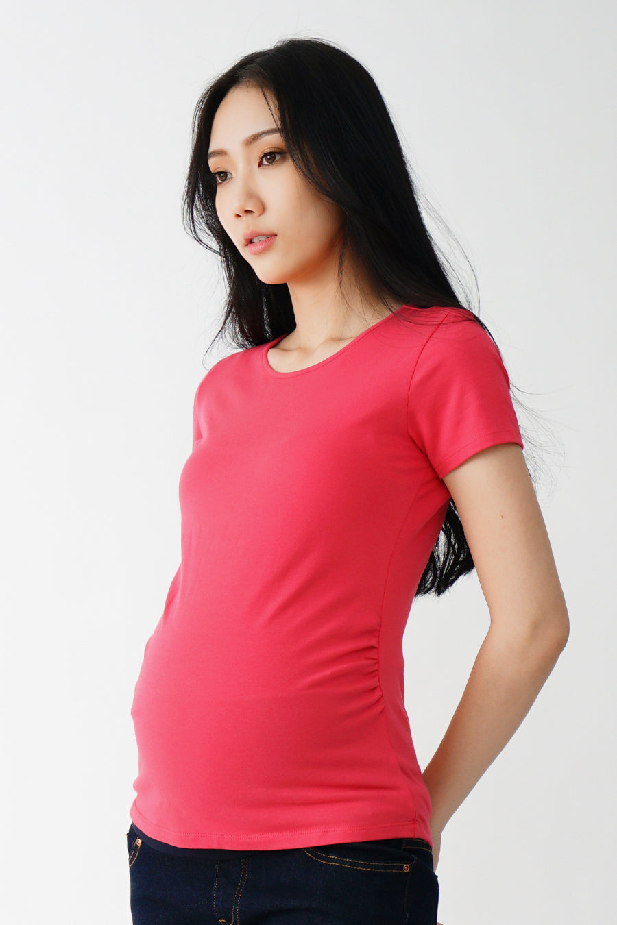 Perfect Fit S/S R-Neck Maternity Top