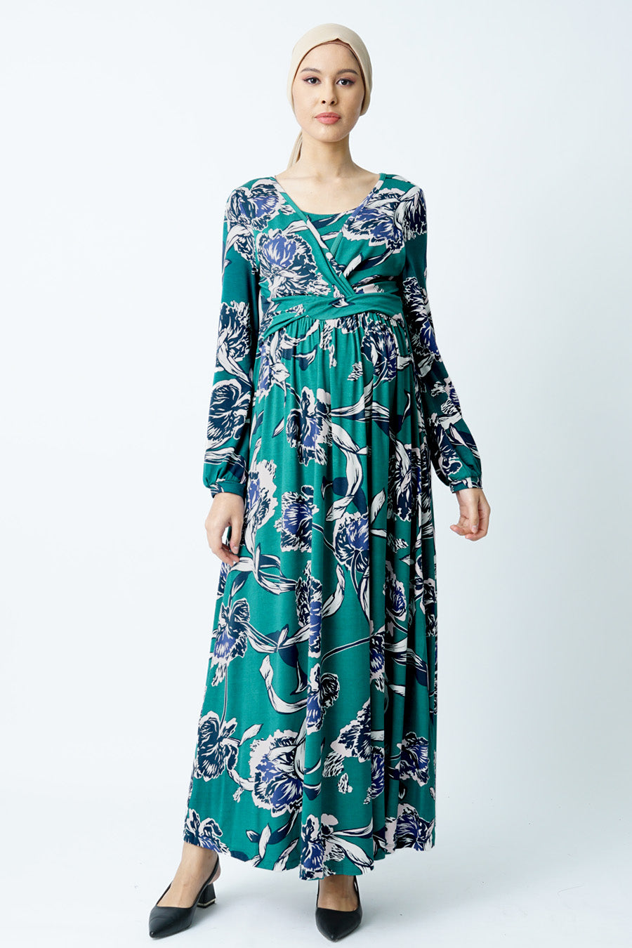 Maternity Nursing Wrap Maxi Dress