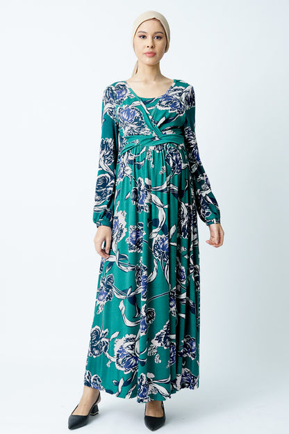 Maternity Nursing Wrap Maxi Dress