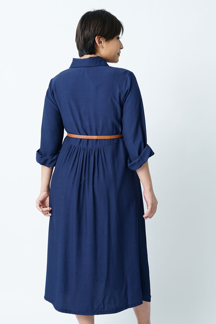 Flared Nursing Shirt Dress