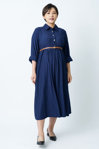 Flared Nursing Shirt Dress