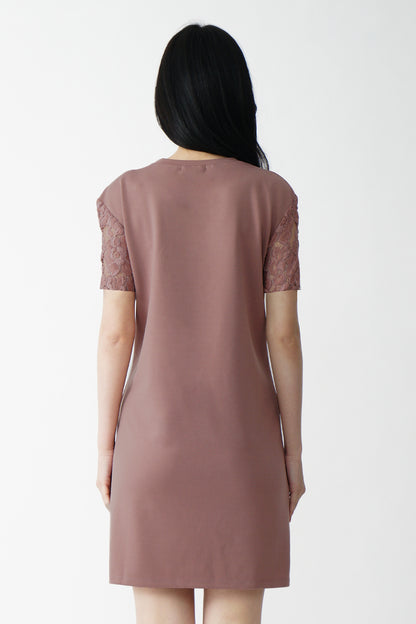 Maternity Lace Sleeves Shift Dress