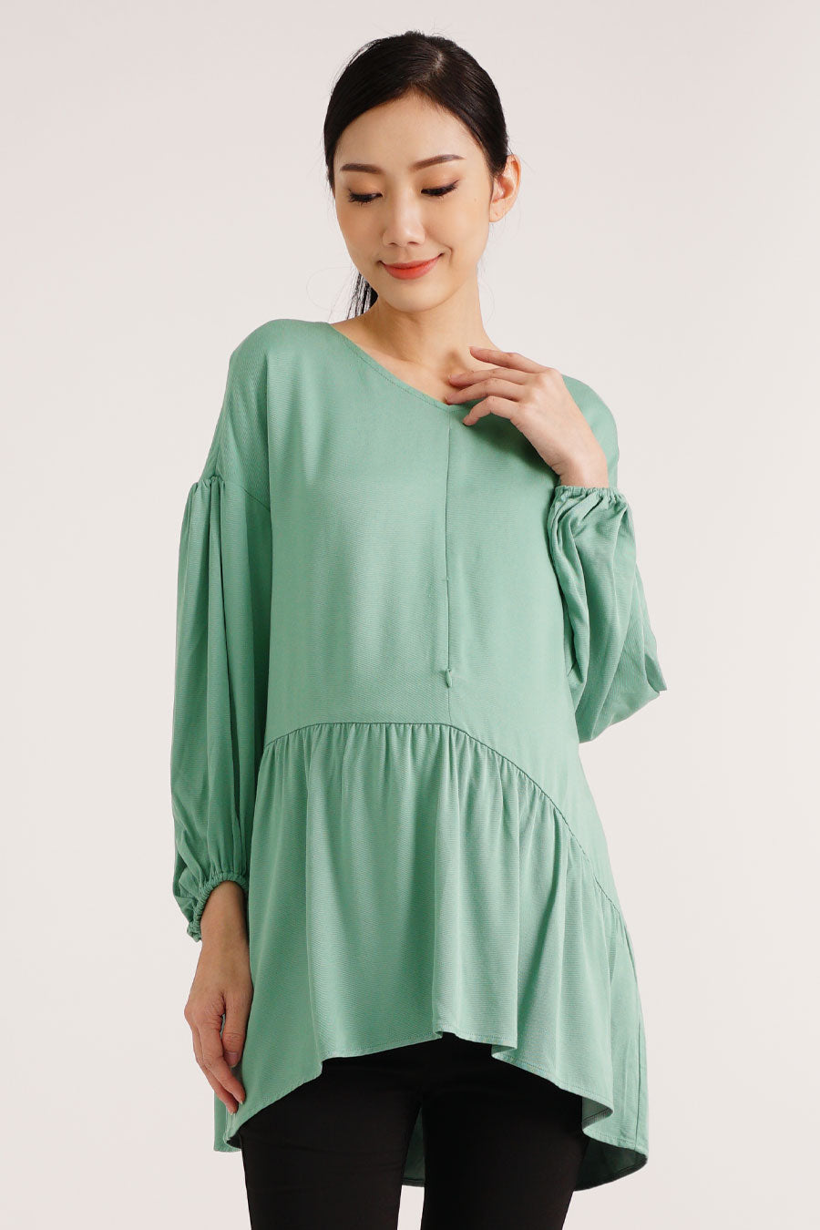 Puff Sleeve Nursing Blouse