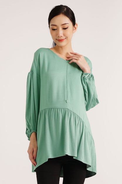 Puff Sleeve Nursing Blouse