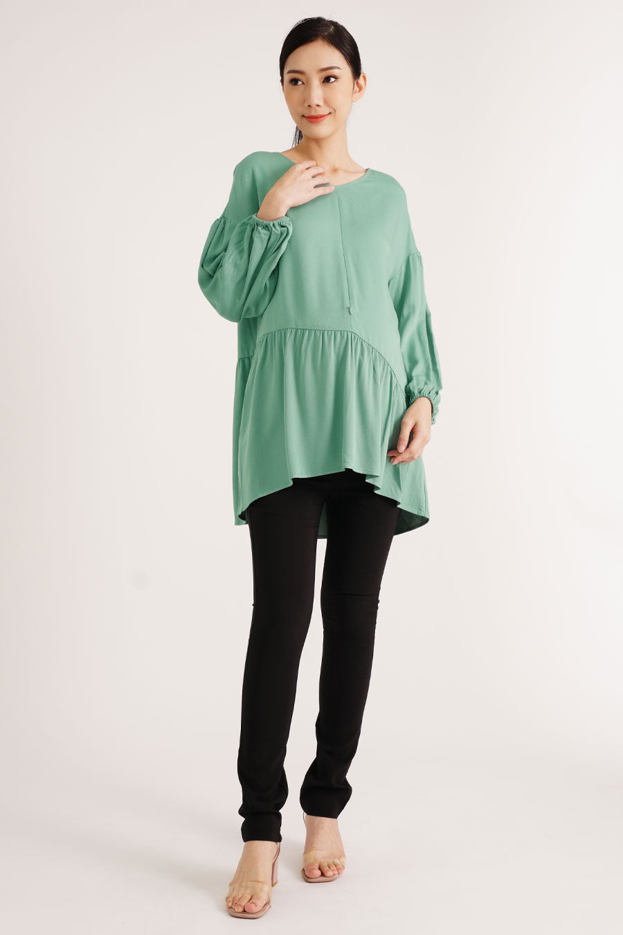 Puff Sleeve Nursing Blouse