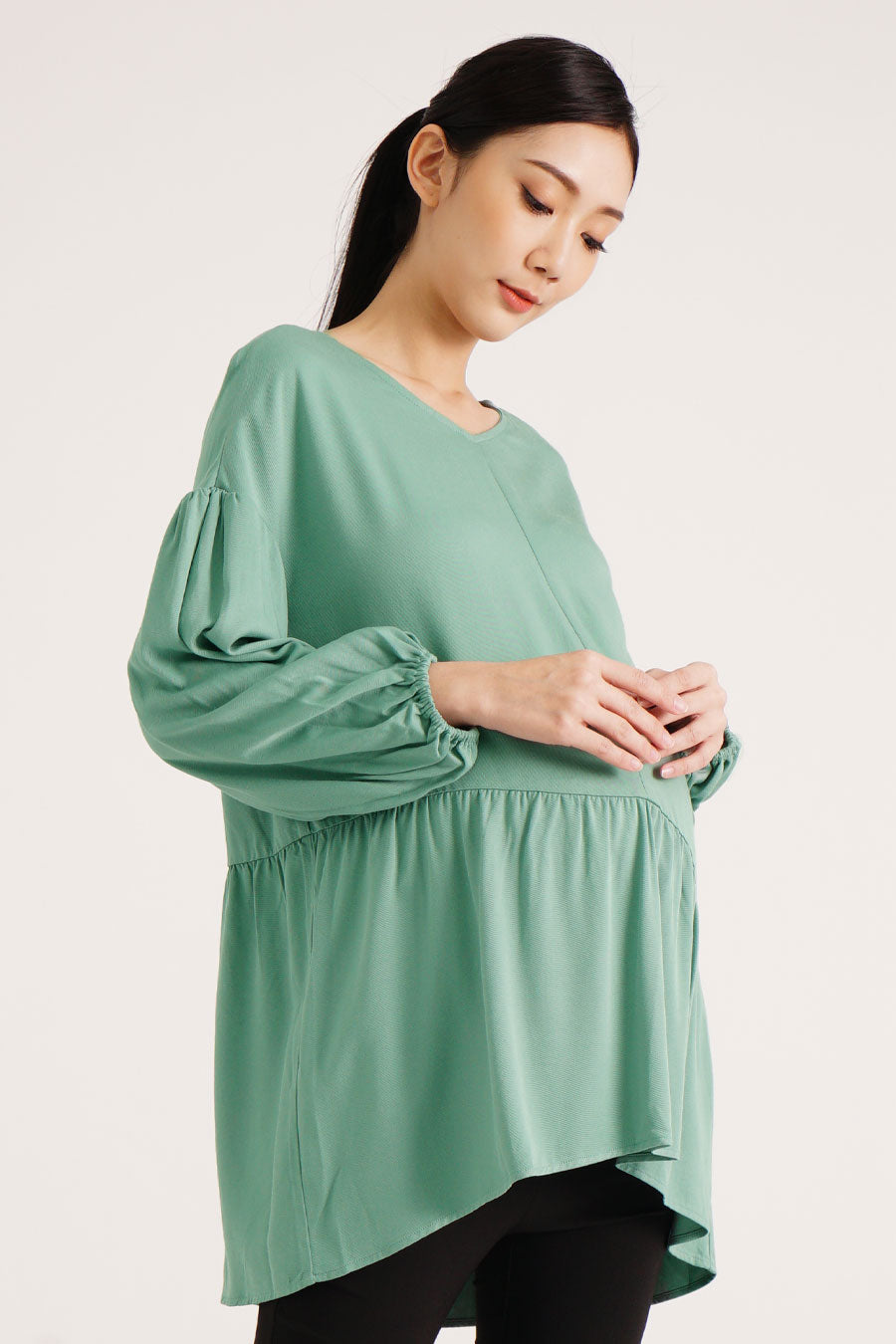 Puff Sleeve Nursing Blouse