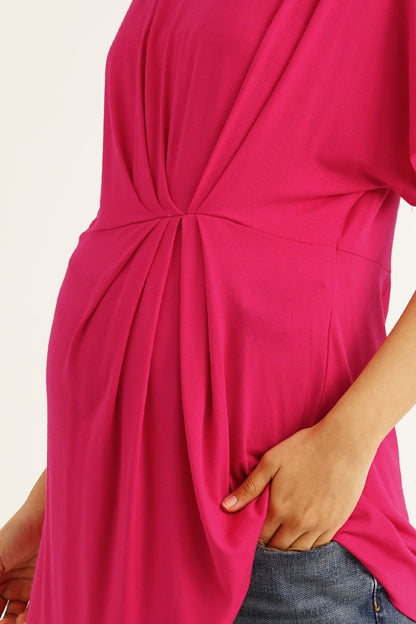 Maternity Pleated Cap Sleeve Top