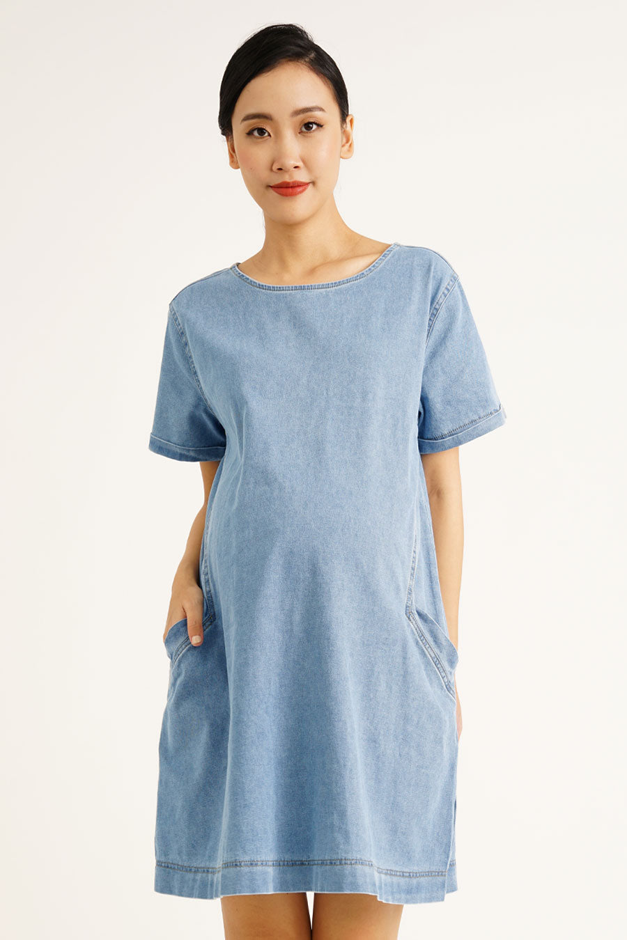 Maternity Denim Tunic Dress