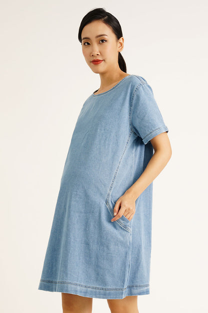 Maternity Denim Tunic Dress