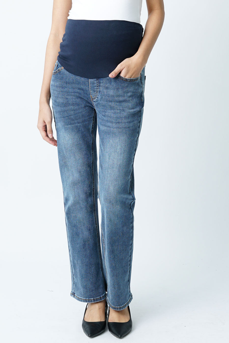 Maternity Full Panel Boot Leg Jeans