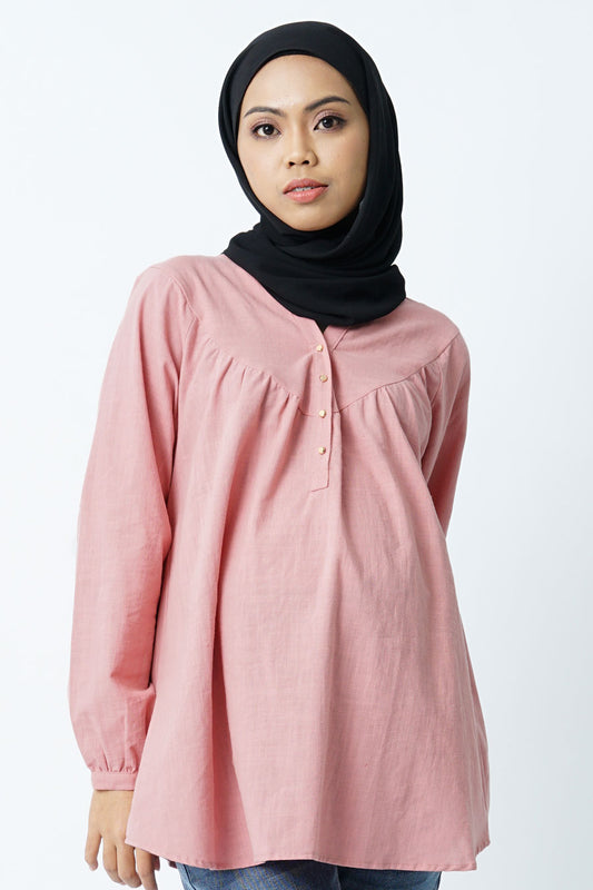Maternity Gathered Nursing Blouse