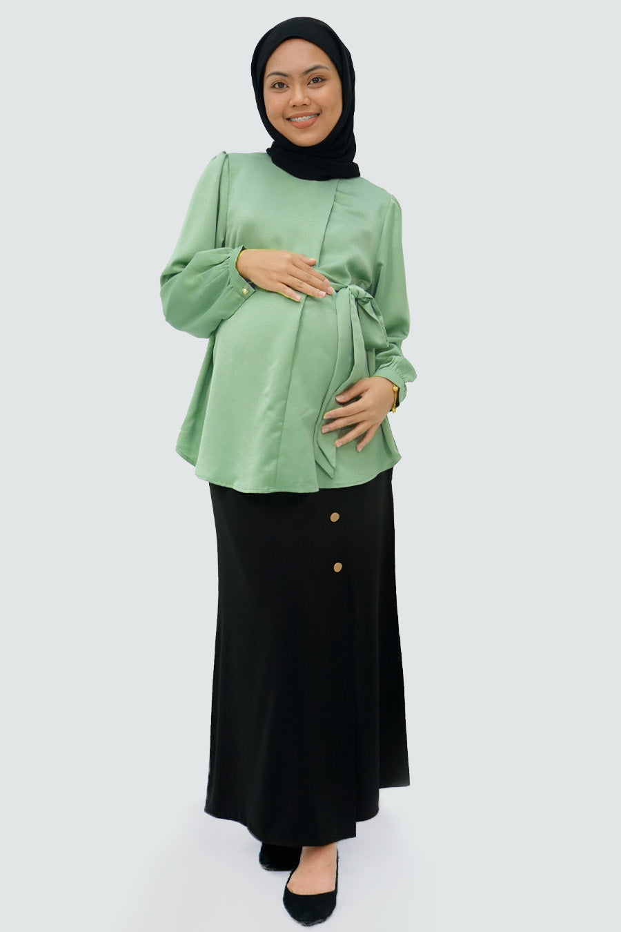 Maternity Sash-Tie Nursing Blouse