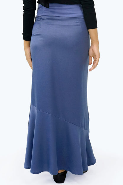 Maternity Full Panel Peplum Maxi Skirt