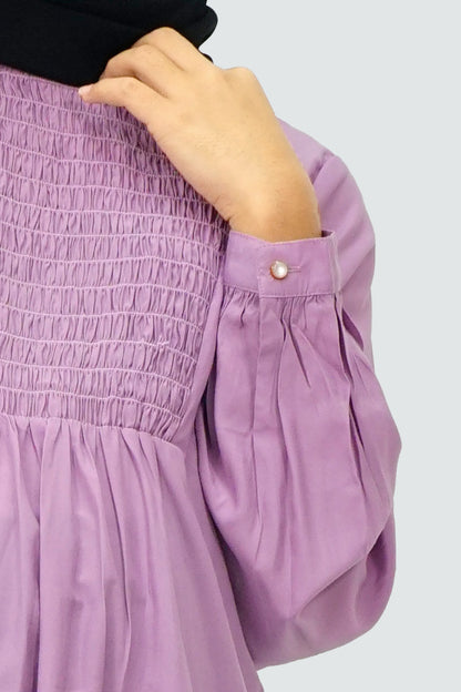 Maternity Smocking Detail Nursing Blouse