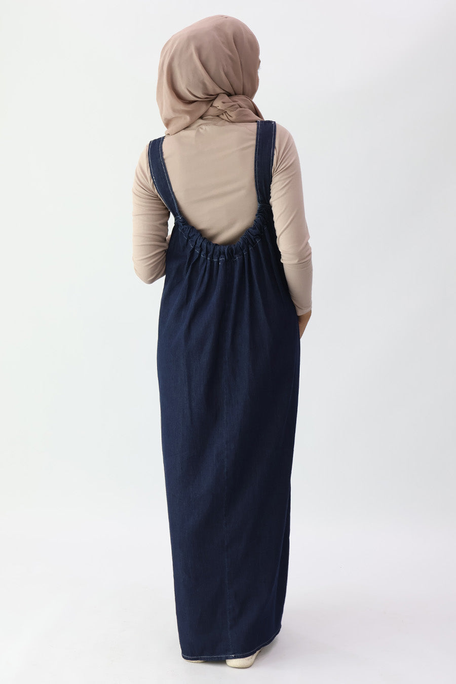 Indigo Low Back Denim Maxi Dress