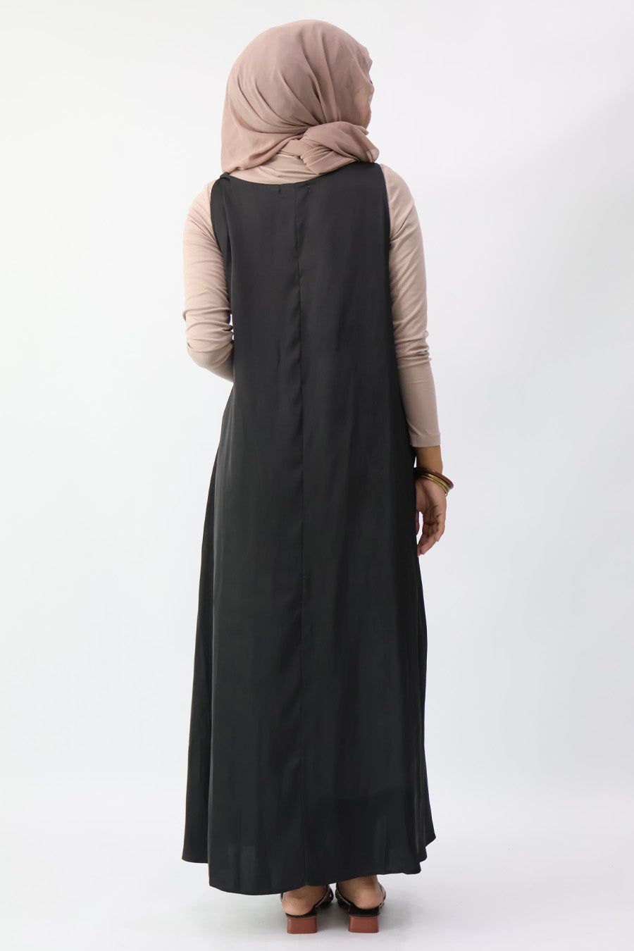 Black Twist Strap Long Dress