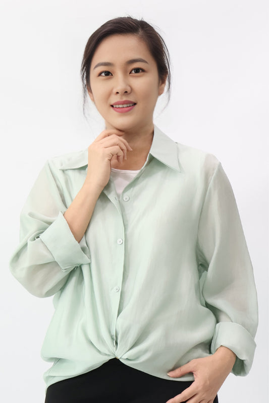 Light Green Flowing Shirt