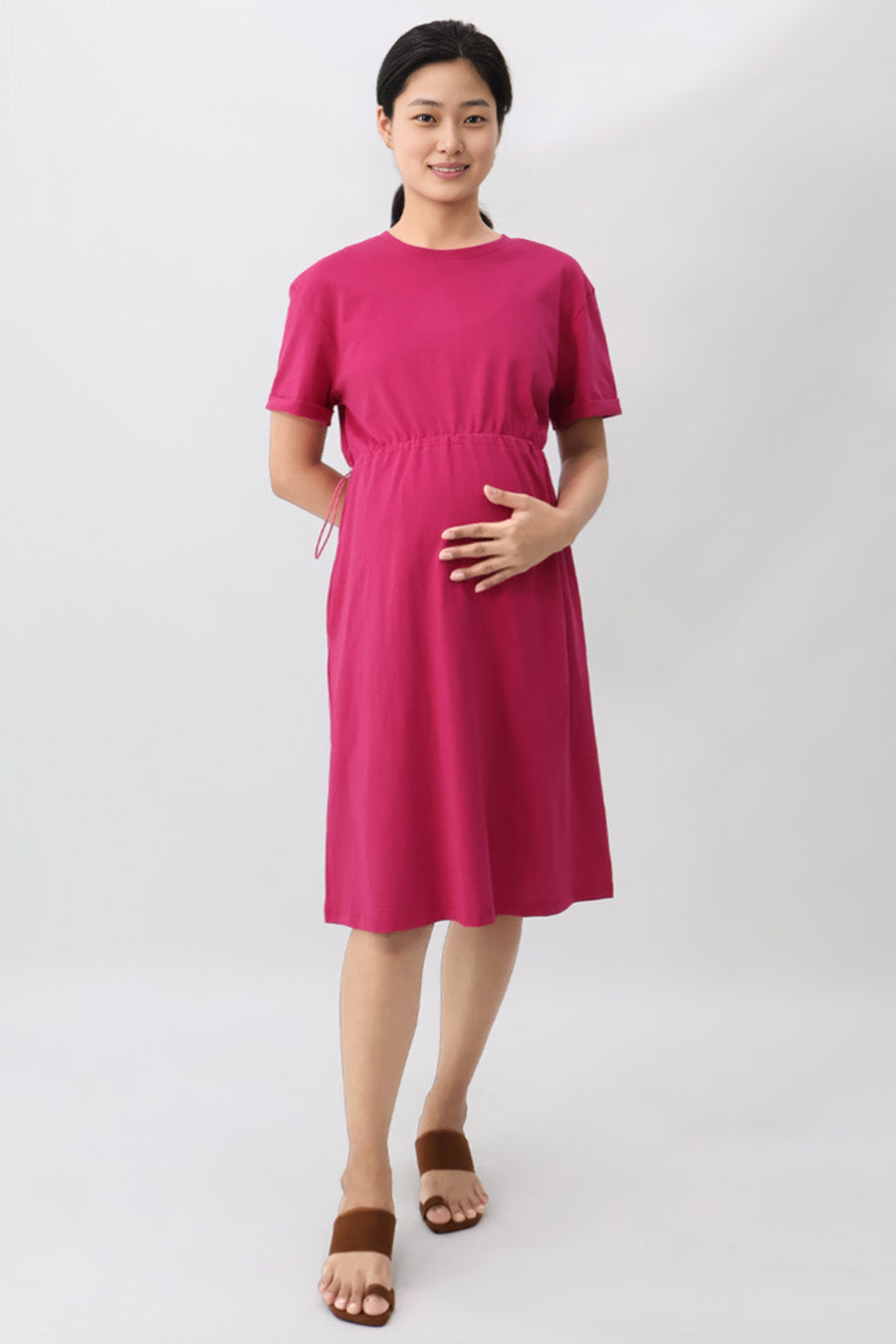 Single Jersey Drawstring Dress