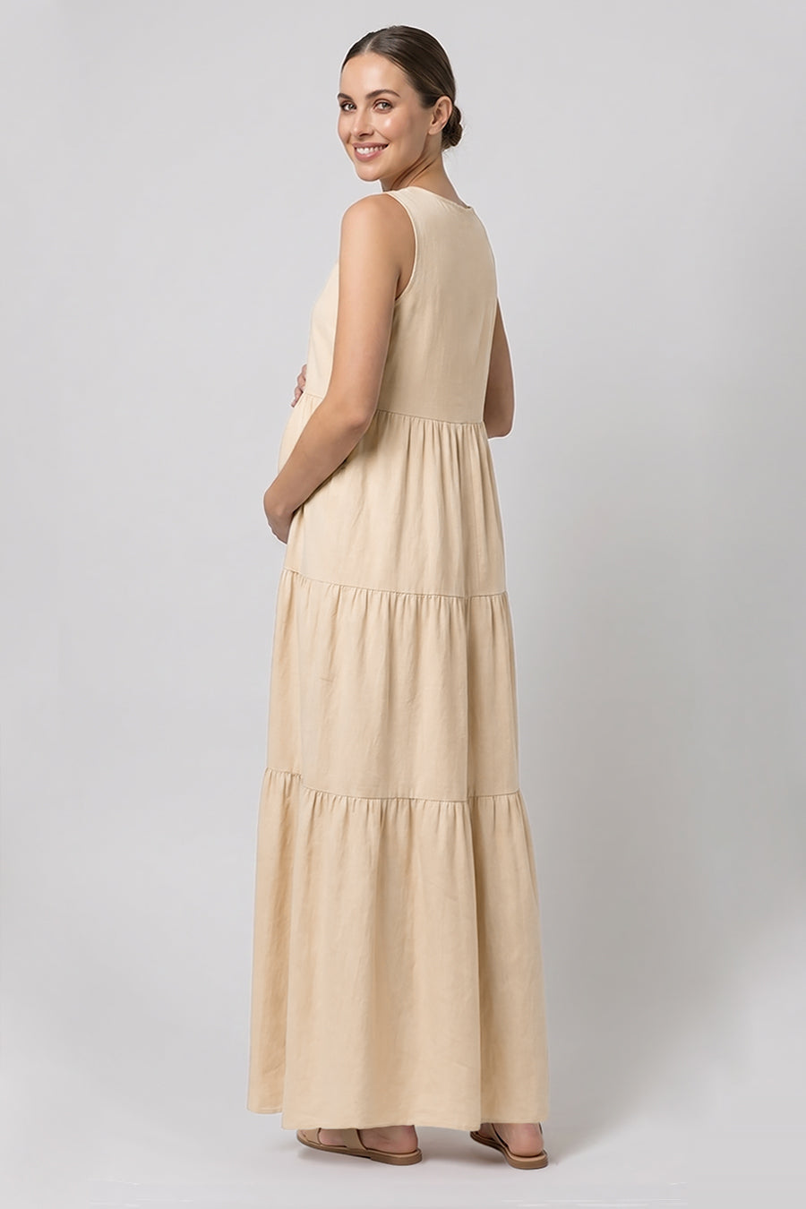 Single Jersey Tiered Maxi Dress