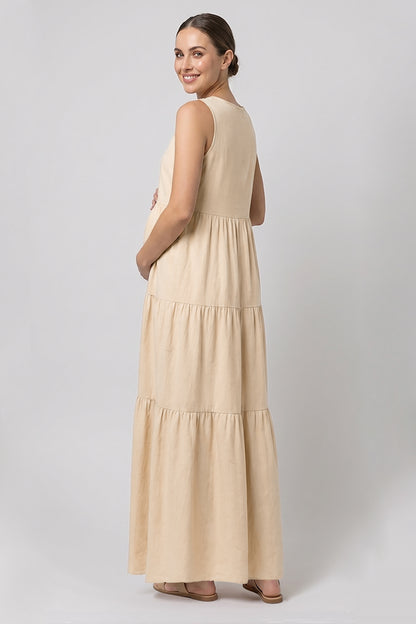 Single Jersey Tiered Maxi Dress