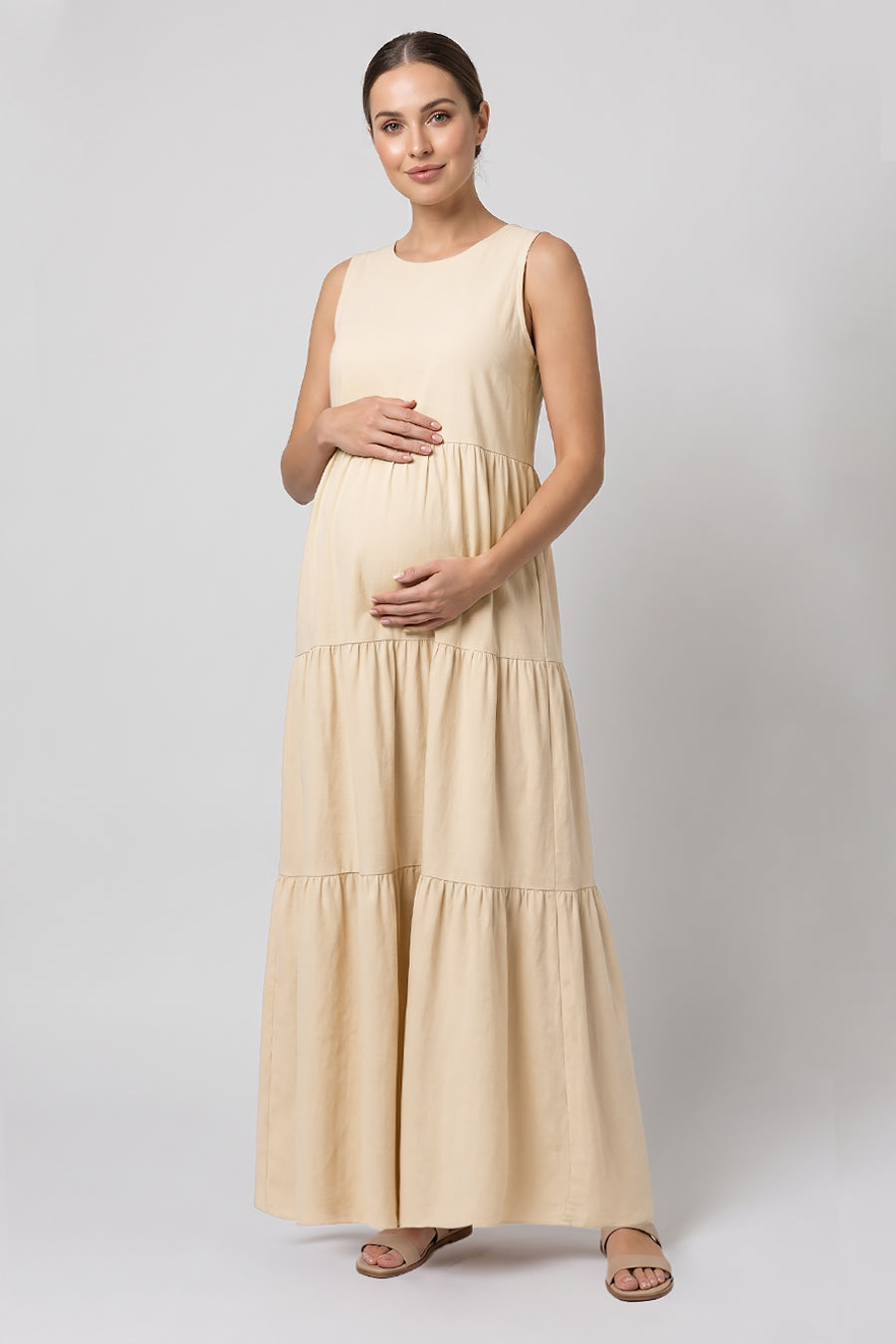 Single Jersey Tiered Maxi Dress