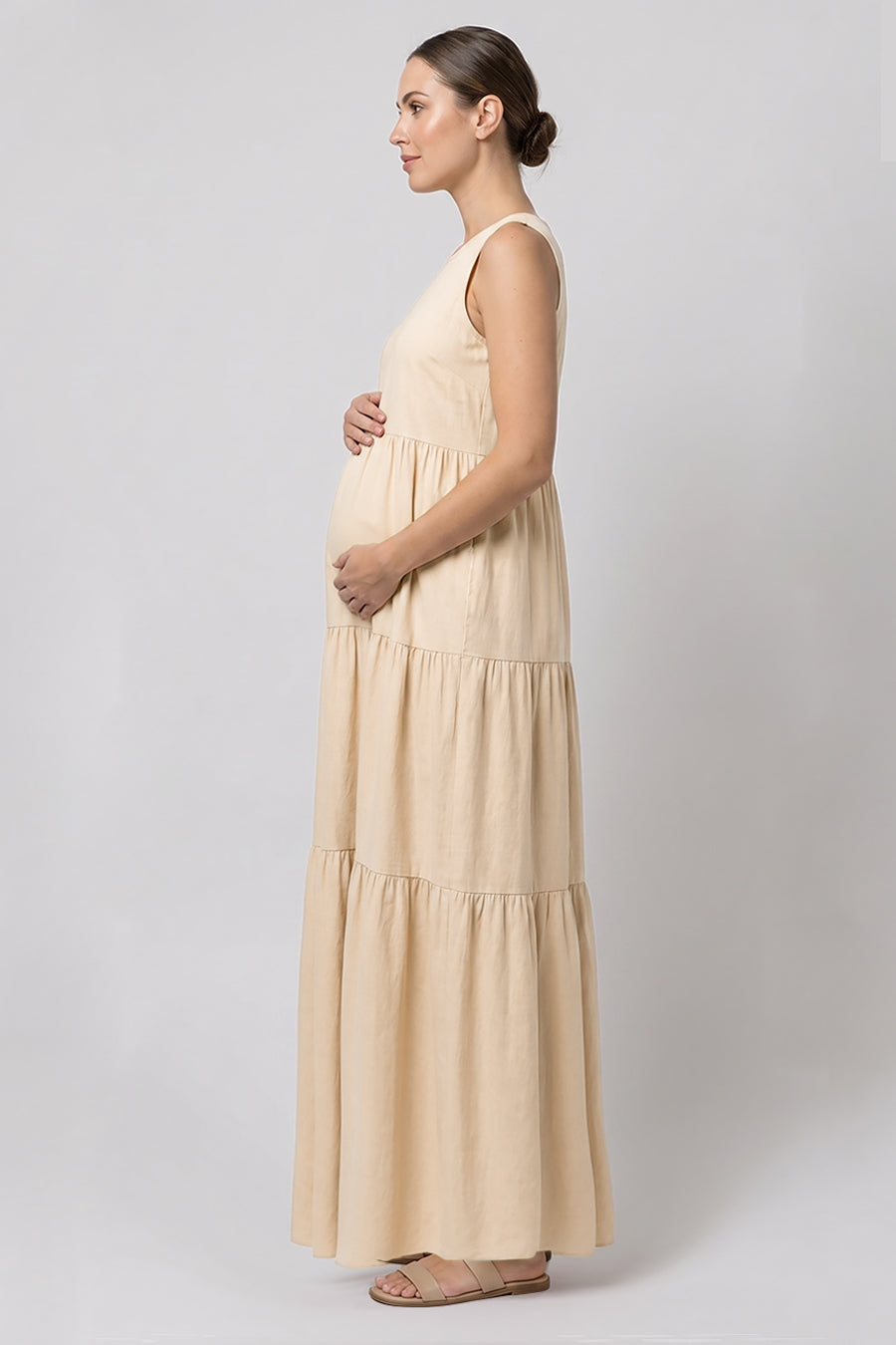 Single Jersey Tiered Maxi Dress