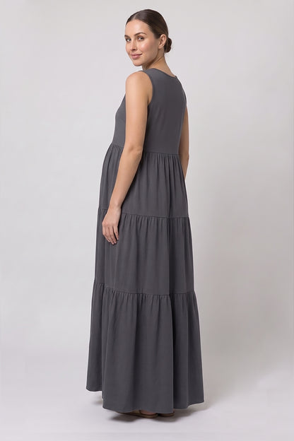 Single Jersey Tiered Maxi Dress