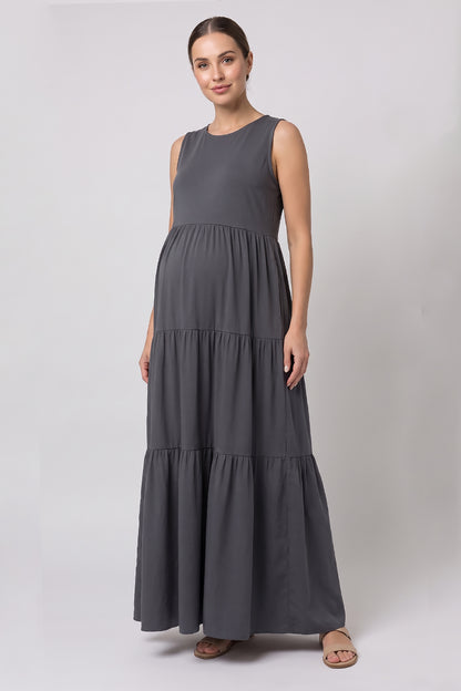 Single Jersey Tiered Maxi Dress