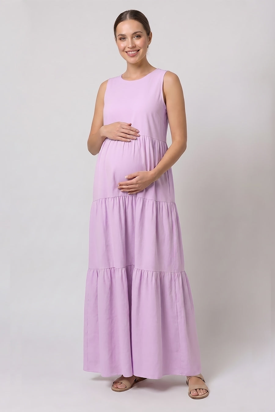 Single Jersey Tiered Maxi Dress