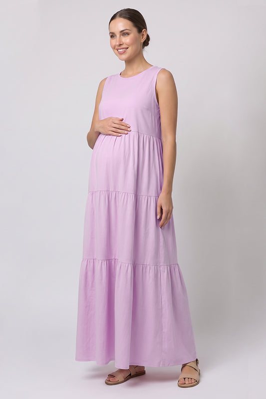 Single Jersey Tiered Maxi Dress