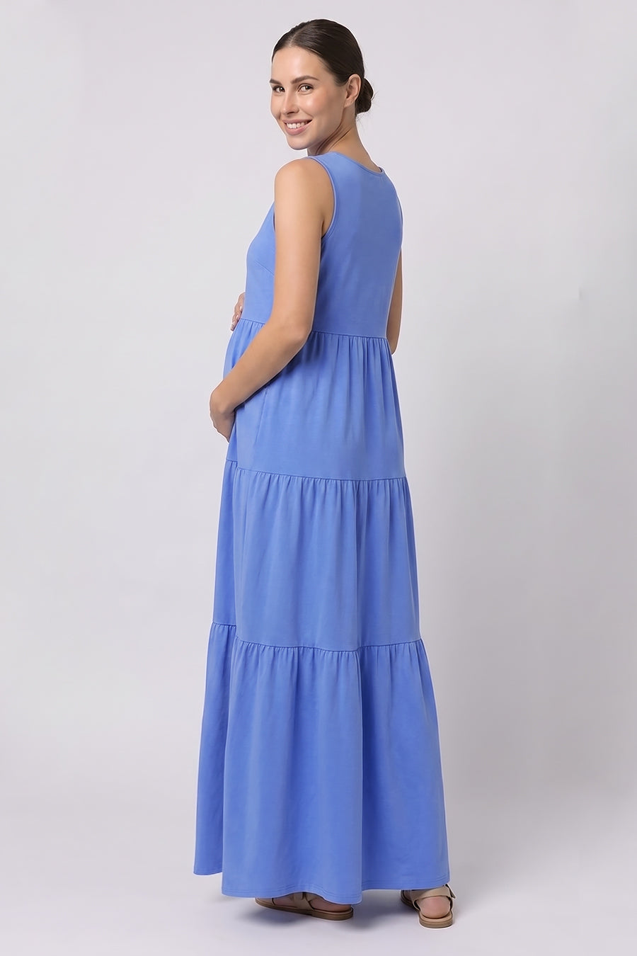 Single Jersey Tiered Maxi Dress