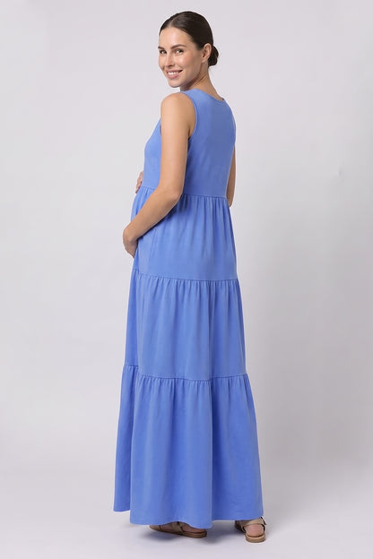 Single Jersey Tiered Maxi Dress