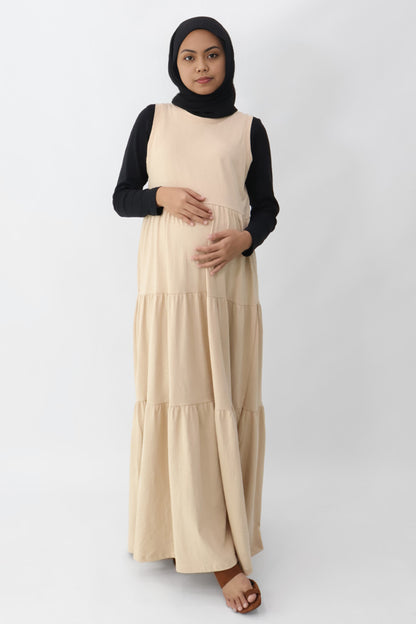 Single Jersey Tiered Maxi Dress