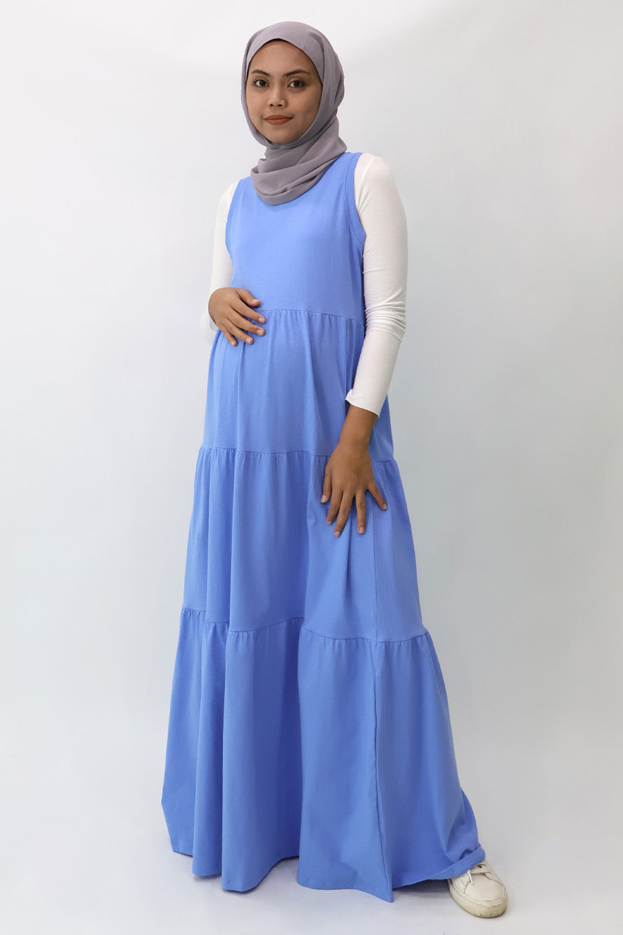 Single Jersey Tiered Maxi Dress