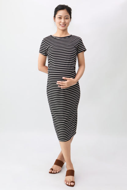 Stripes Midi Knit Dress