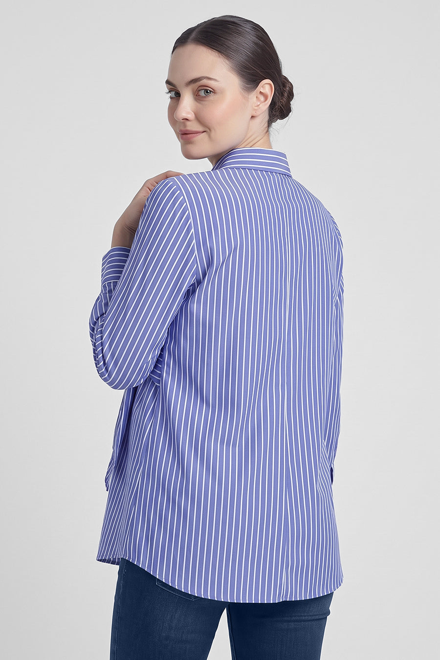 Buckle Detail Overlap Nursing Shirt