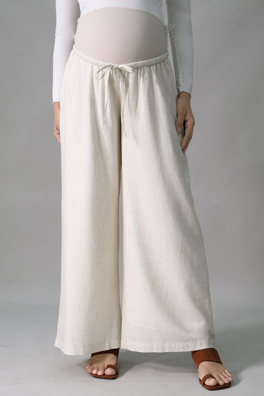 Full Panel Wide Leg Linen Pants