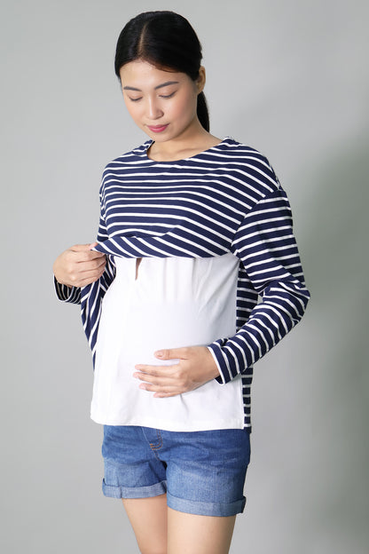 Maternity & Nursing Long Sleeve Top