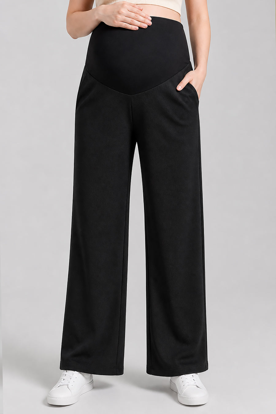Wide Leg Maternity Jogger Pants