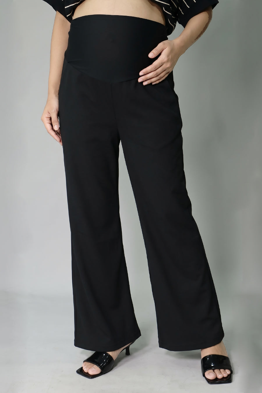 Wide Leg Maternity Jogger Pants