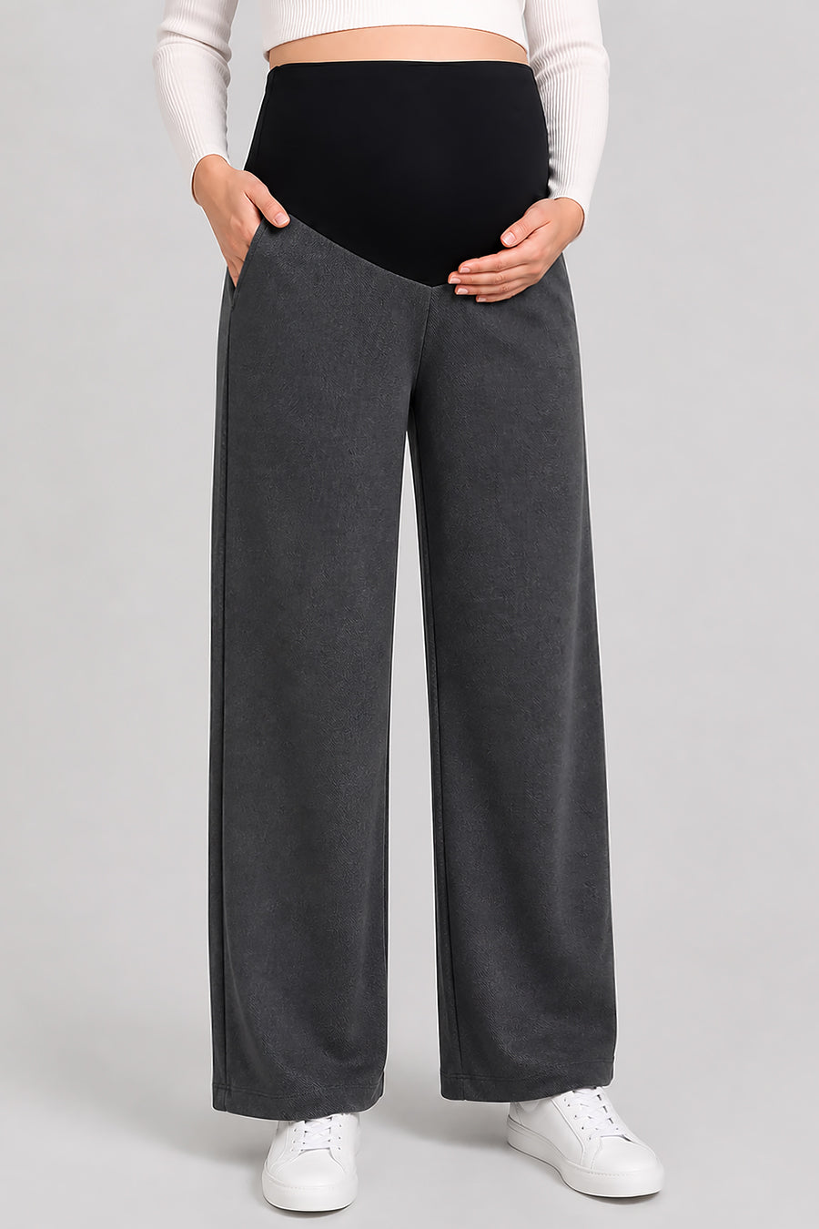 Wide Leg Maternity Jogger Pants