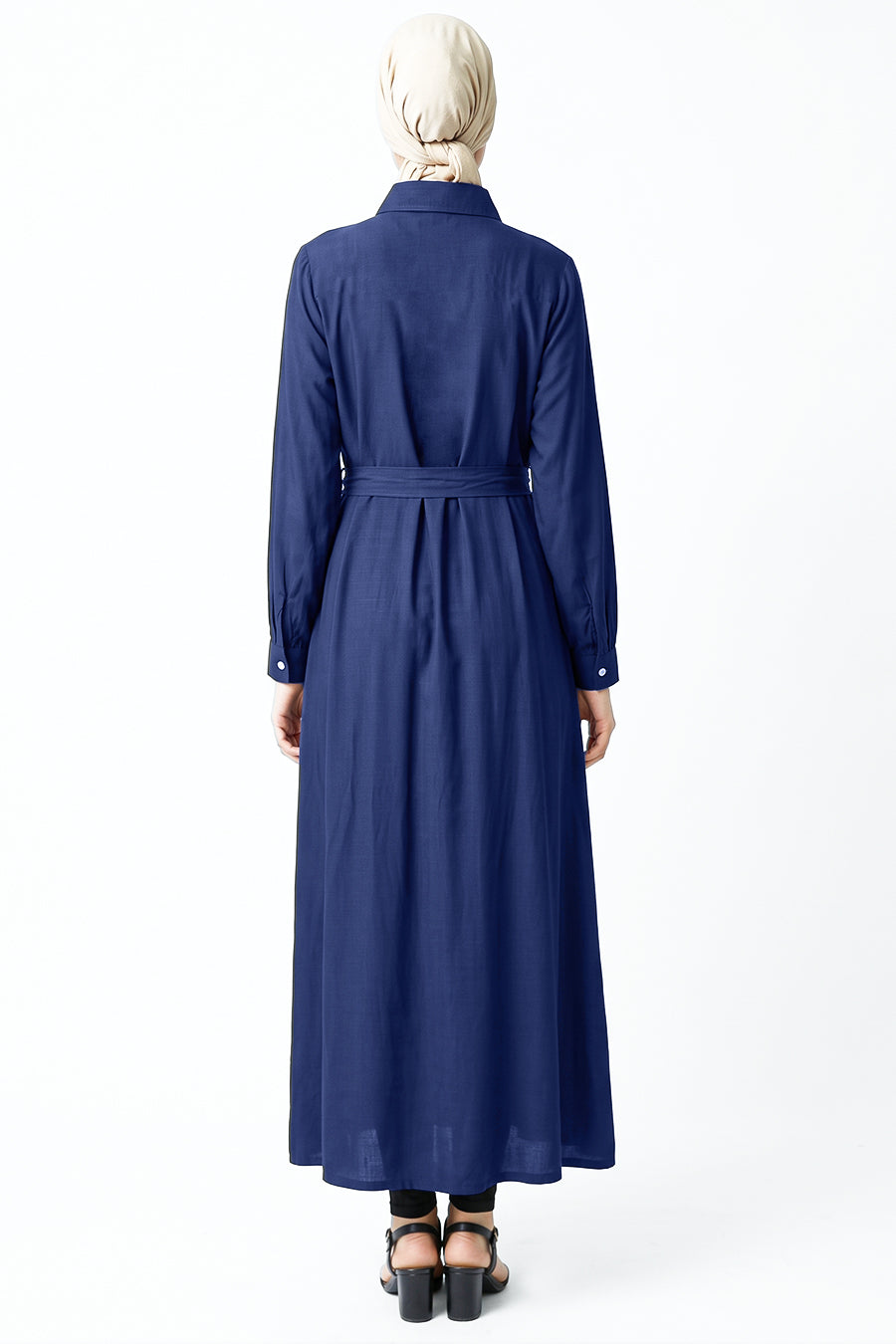 Muslimah maternity and breastfeeding dress back view