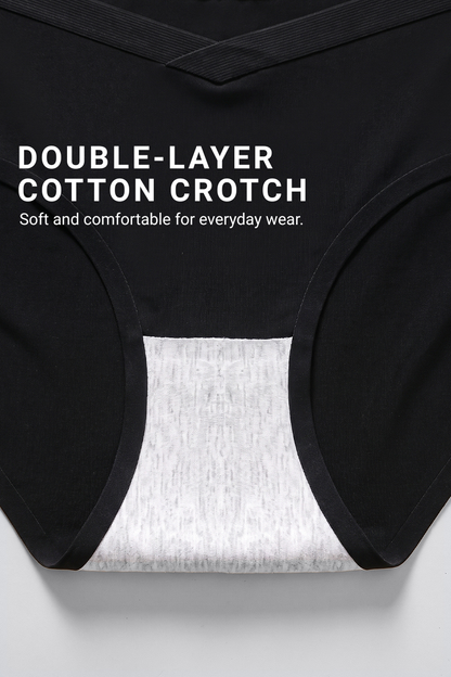 Maternity panties with soft double-layer cotton crotch lining