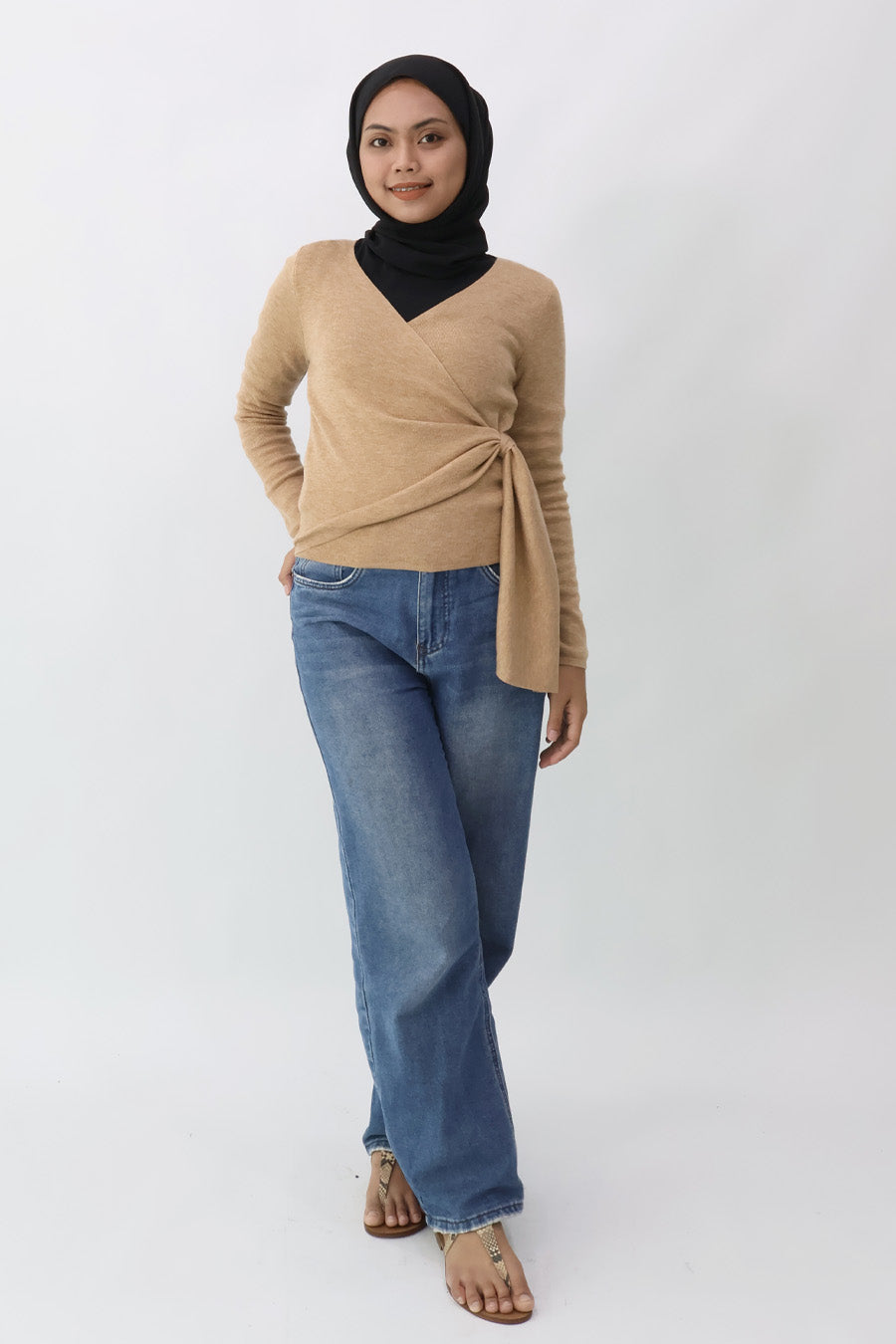 L/S Wrap Knit Top