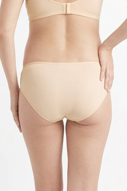 back view maternity hipster panties beige bump support